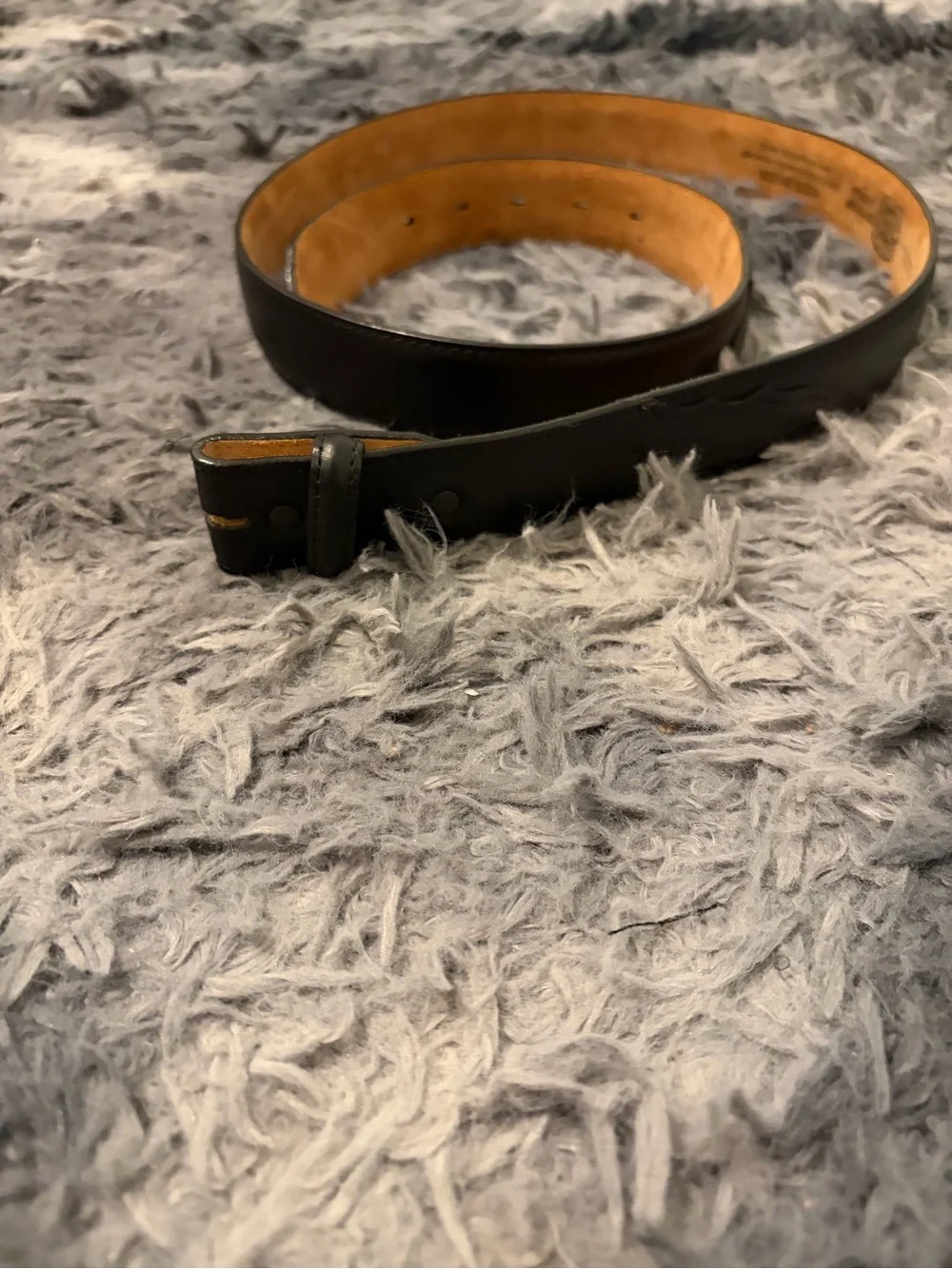Tony Lama 0203L  Leather Western Belt Strap Only Sz 44 USA Replacement No Buckle